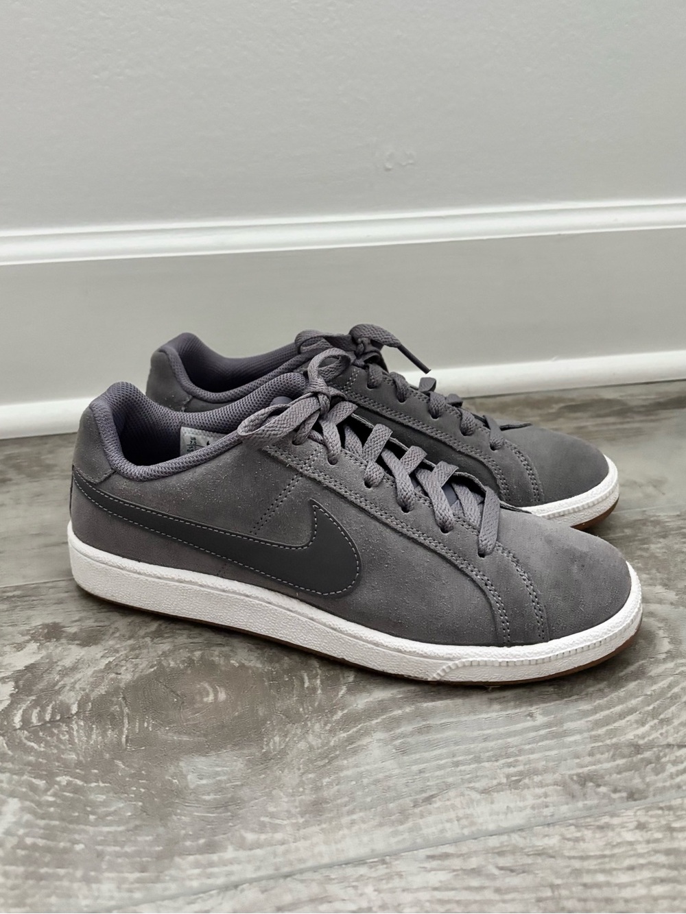 Nike Gray Suede Low-Top Sneakers